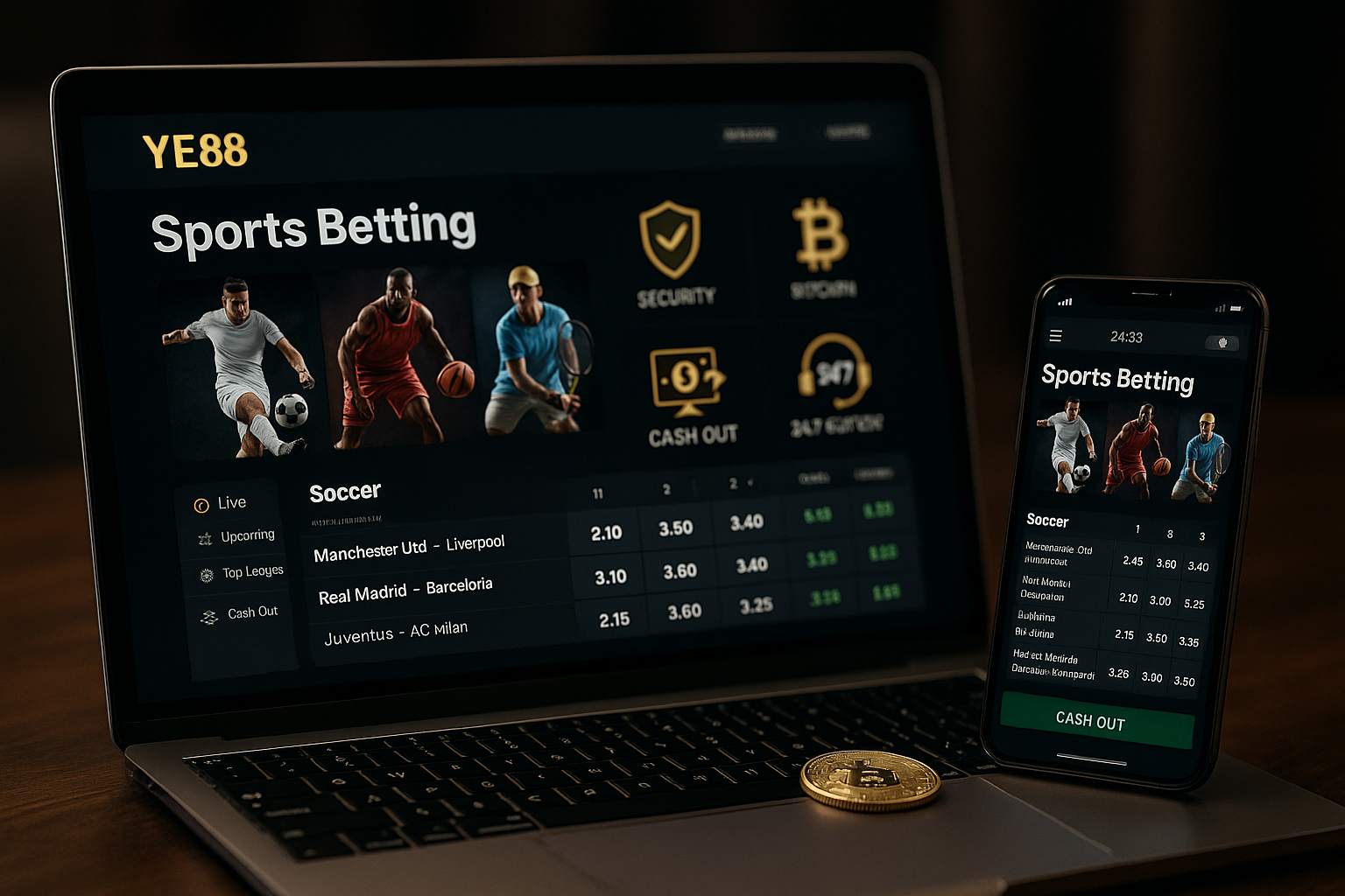 Apostas esportivas no cassino online YE88
