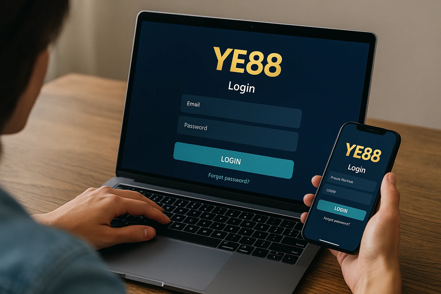 Criar uma nova Conta no plataforma YE88